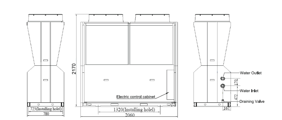Mycond Inverter Pro MCU-065YHDD matmenų schema.