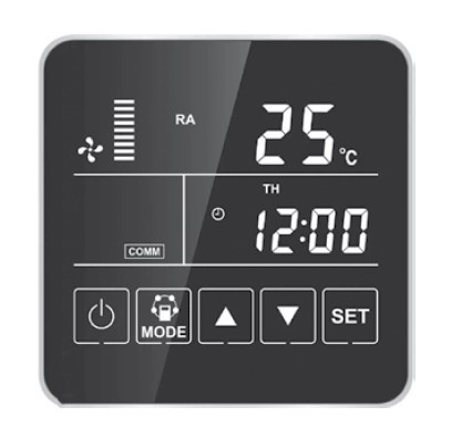 MyCond MVS***-DW vėdinimo įrenginio valdymo skydelis