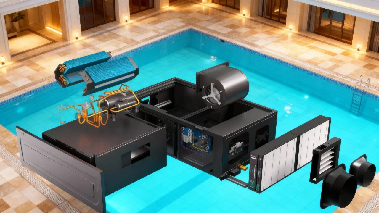 Kanalinis sausintuvas baseinams su drėgmės kontrole Mycond MSHAC